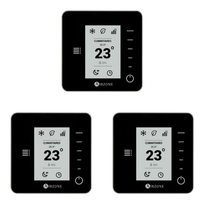 Pack 3 thermostats Airzone noir